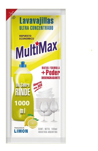 Lavavajillas Ultra Concentrado Multimax Rep Económico 200ml