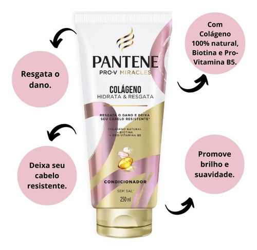 Condicionador Pantene Pro-v Colágeno Hidrata E Resgata 250ml
