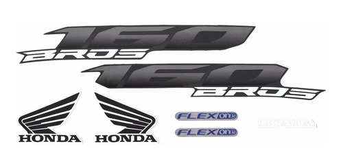 Jogo Kit Adesivos Honda Nxr Bros 160 2015 Branca - Lb10517