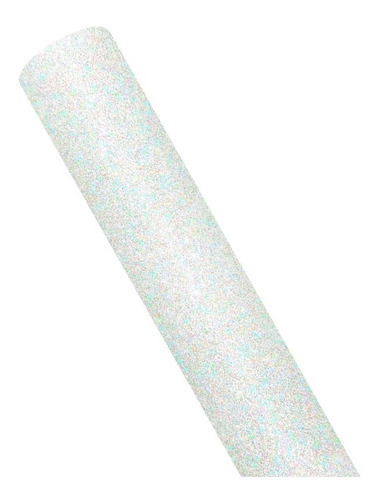 Vinil Textil De Corte Diamond Dust Colortex Por Metro Color Blanco Arcoíris