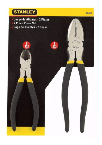 Set Herramientas Pinza Alicate Stanley 90-163 2 Piezas