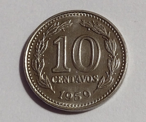 Moneda De Argentina De 10 Centavos Año 1959 Sin Circular 