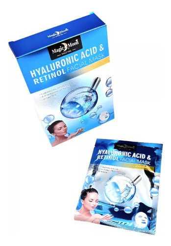 Mascarilla Facial Acido Hialuronico Retinol Skin Care X10 Tipo de piel Todo tipo de piel