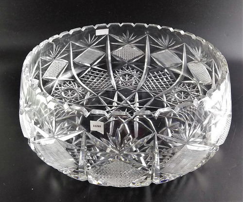 Antigo Grande Centro De Mesa Cristal Bohemia 11269 Rrdeco (Usado)
