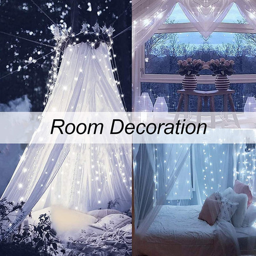 Luces Garland Decorativas Tira Led 20 Metros Blanco Frio