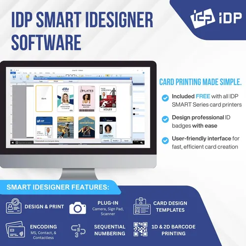 Kit De Cartão De Identificação Simples Idp Smart-21s Da Impr