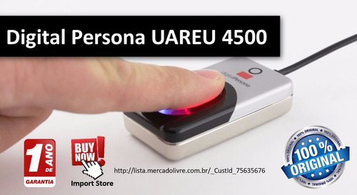 Imagem 10 de 10 de Leitor Biométrico Uareu 4500 - Digital Persona Modelo U.s.a.