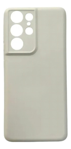 Capa Case Aveludada Compatível Samsung Galaxy S21 Ultra 6.8 Cor Branco Para S21 Ultra