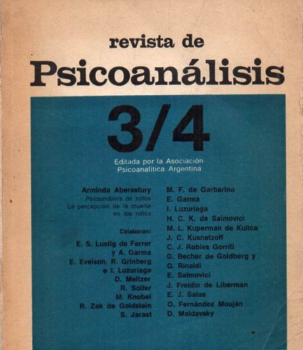 Revista De Psicoanalisis 3\4 - A825