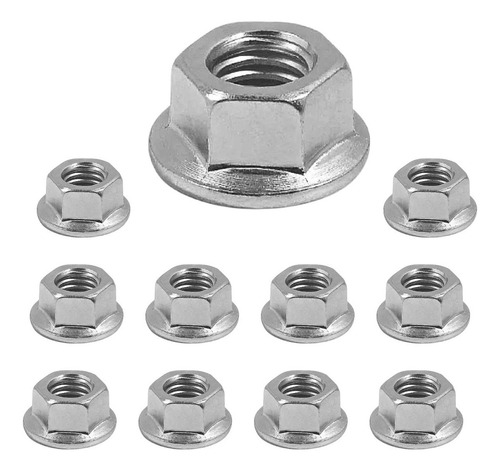 Porca Sext Flangeada M16 Ch 24 Rosca Grossa Ma Fio 2,0 10 Un