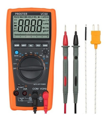 Lcd Tester Multímetro Ac Dc Ohm Digital Auto Rango Voltímetr