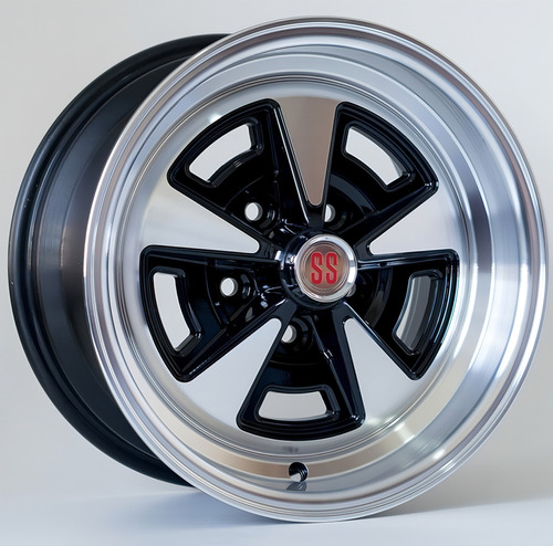 Rodas Opala Ss Aro15 15x7 Ou 15x8 (par) + Bicos Cor Preto Com Diamantado