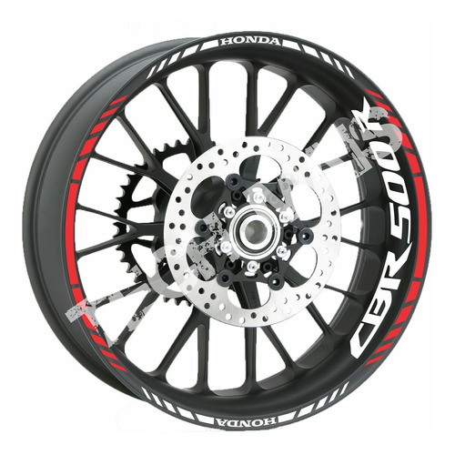 Kit Friso Adesivo Refletivo Roda + Logo Cbr500r Cbr 500 R