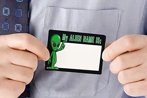 Shupai Whats Your Alien Name Game, 1 Letrero Con Tema Y 50 Y