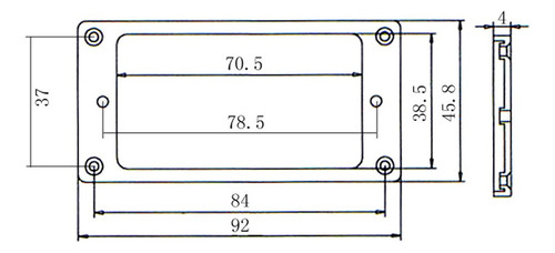 2pcs Plástico Plano Humbucker Marco De Montaje De Recogida