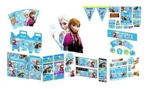 Kit Imprimible Para Tu Fiesta De Frozen Modelo 3