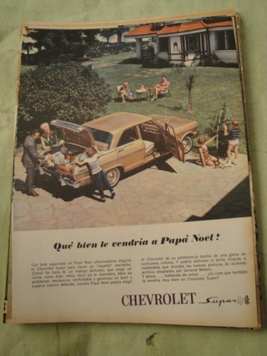 Publicidad Chevrolet Super Año 1966 Hoja Sola