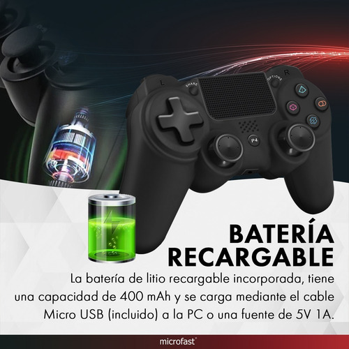 Imagen 8 de 10 de Joystick Inalámbrico P4 Bluetooth 2.4 Pc Dualshock Wireless