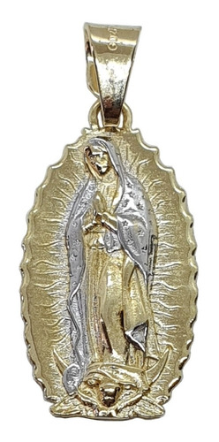 Dije De Virgen De Guadalupe Mediano Oro 10k Cadena De Regalo