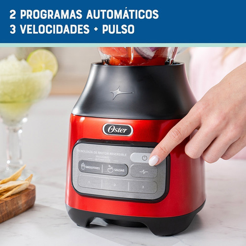 Licuadora Oster® Reversible 3 Velocidades + Pulso Blstpegcrt