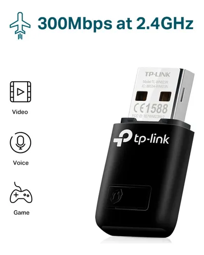 Adaptador De Red Wifi Inalámbrico Tp-link Tl-wn823n N300 Usb