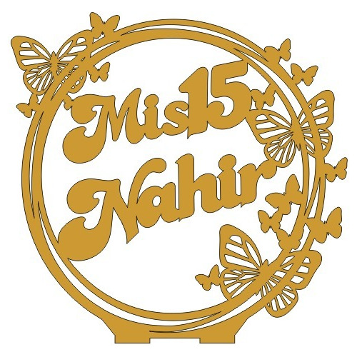 Combo Centros De Mesa 15 Años Nombre Mariposa Aro Oferta !