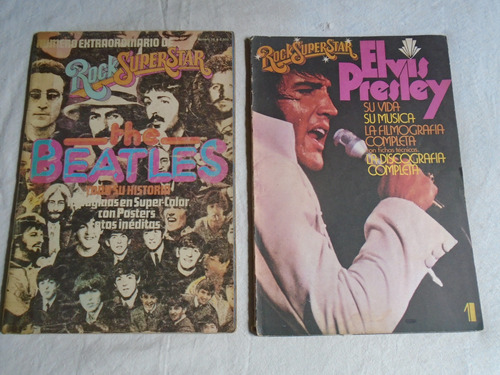  2 Revistas Rock Superstar . The Beatles / Elvis Presley