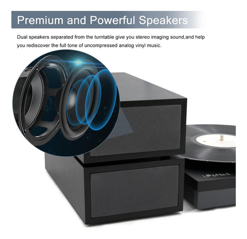 Reproductor De Discos De Vinilo Con Altavoces Estereos De De