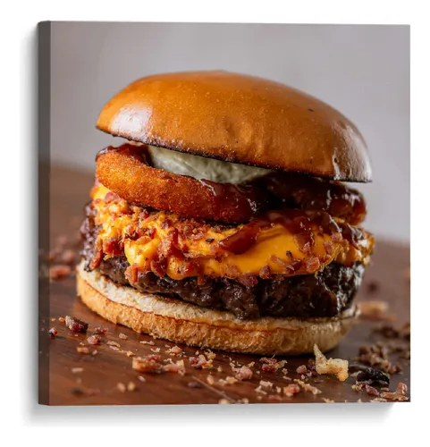 comprar Cuadro Decorativo Canvas Hamburguesa Food 30x30cm