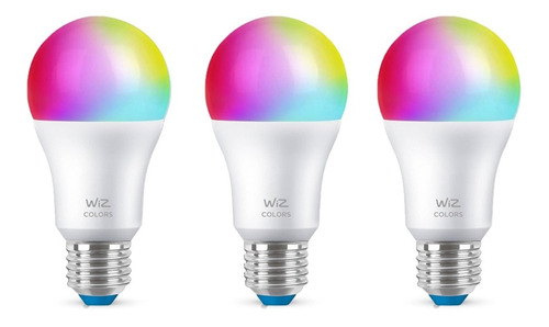 Lampara Led Bulb Wiz Wifi Color 9w E27 X3 Unidades