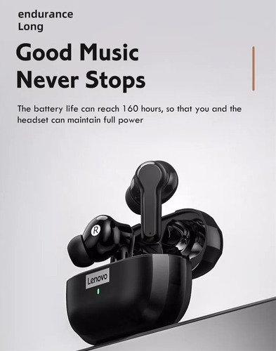 Imagen 5 de 10 de Auriculares in-ear inalámbricos Lenovo LivePods LP1S negro