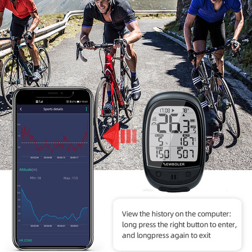 Ordenador Para Bicicleta Gps Bluetooth Ant + Velocímetro Imp