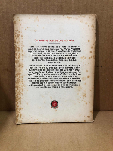 Livro Os Poderes Ocultos Dos Números De W. Wynn (Usado)