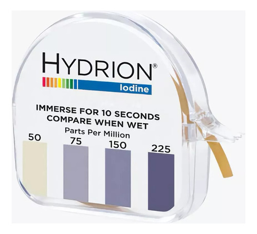 Tira Reactiva De Yodo 50-225ppm Hydrion (iodine)
