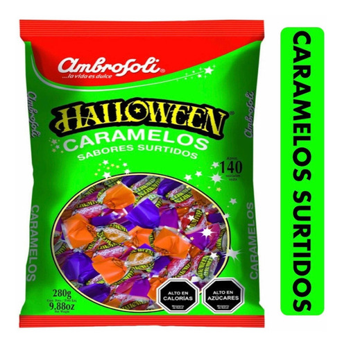 Dulces Halloween Caramelos Surtidos Ambrosoli 140 Uni