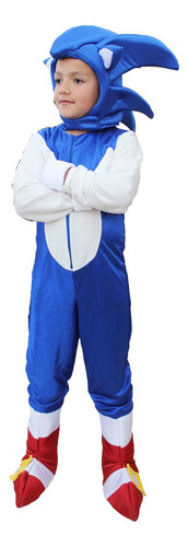 Disfraz De Sonic El Erizo Para Niño Talla 10 - 12