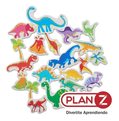 Imagen 2 de 8 de Dinos Al Agua Figuras De Goma Eva Para El Baño Plan Z