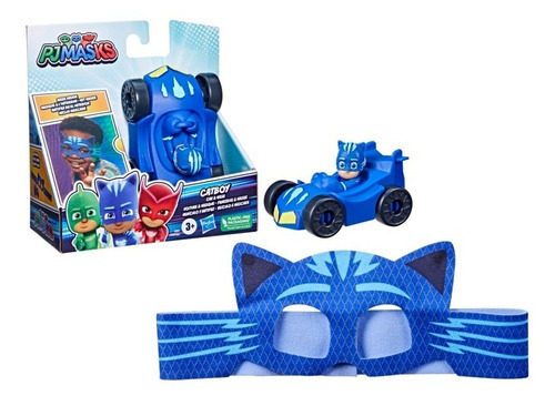 Set de vehículo y máscara Pj Masks para niños y gatos F4597