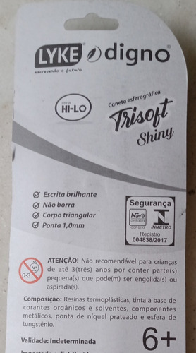 Caneta Esferográfica Prata E Dourada