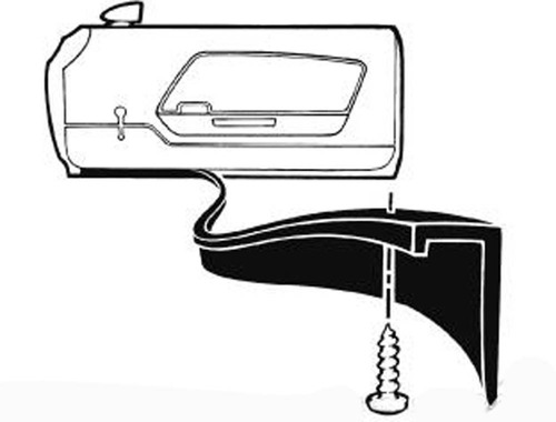 Par Hule Empaque Parte Inferior Puerta Mustang 69 70 Ford