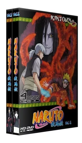 Naruto Shippuden Dublado 1ª 2ª 3ª 4ª E 5ª Temporadas 8 Dvds