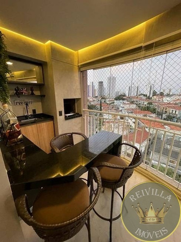 Imagem 2 de 17 de Apartamento Novo Jardim Avelino, 105 Metros, 3 Dorms, 3 Vagas, Varanda Gourmet - Ap00654 - 70284374