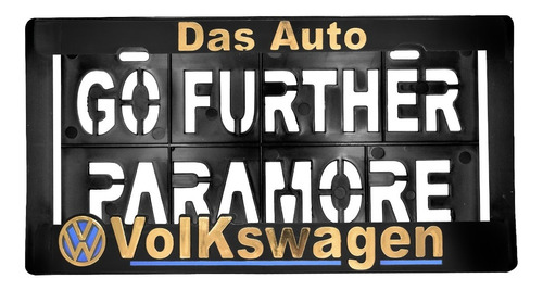 Par Portaplacas Tipo Americano Vw Go Further Paramore Bronce