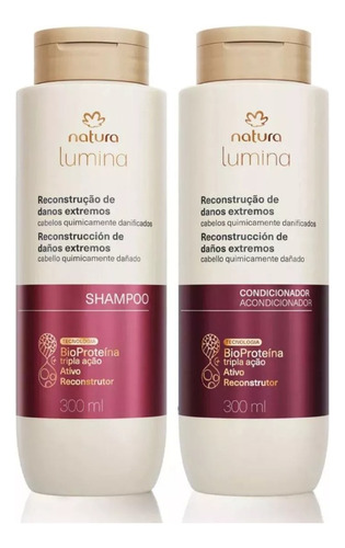 Natura Lumina Kit Shampoo + Cond. - Reconst. Danos Extremos
