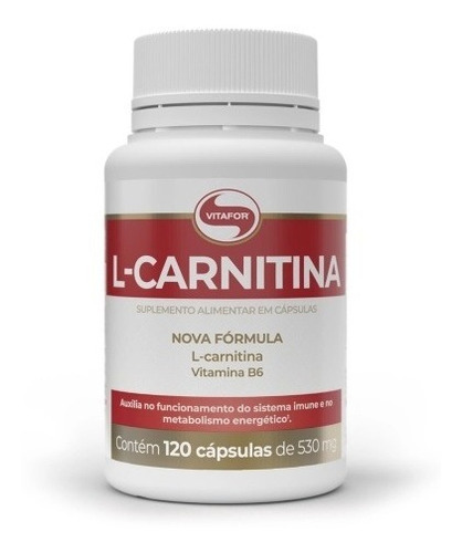L-carnitina Com 120 Cápsulas De 500mg Vitafor