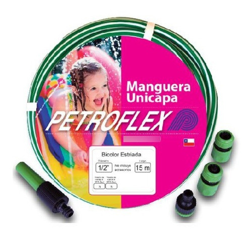 Set Manguera 1/2 Pulgada Bicolor 15mt Con Acc. Pretroflex