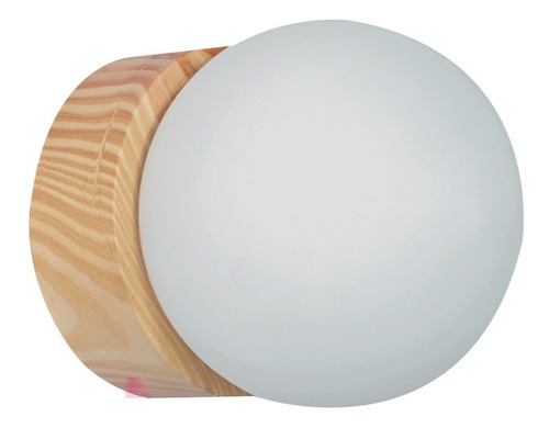 Aplique Base Madera 1 Luz Led Ideal Baño Buena Luz