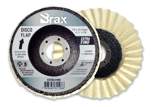 Disco Para Acabamento Extra Fino 4.1/2 - 115mm- Brax Soldas