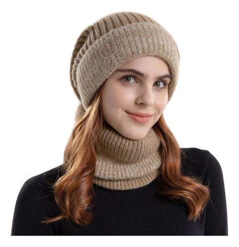 * Gorro De Punto D Invierno Cálido Conjunto De Gorro Y