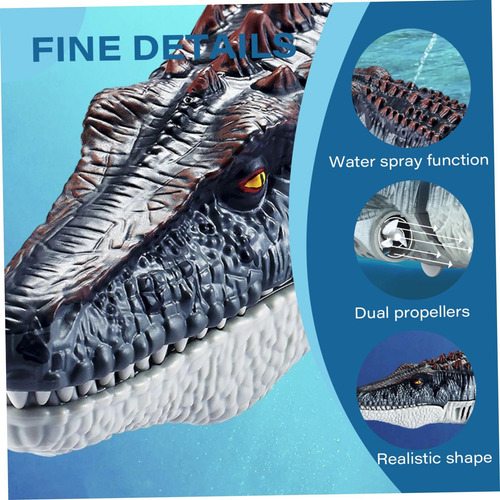 Juguete De Mosasaurus,dinosaurio Rc Con Luz Y Agua Rociadora